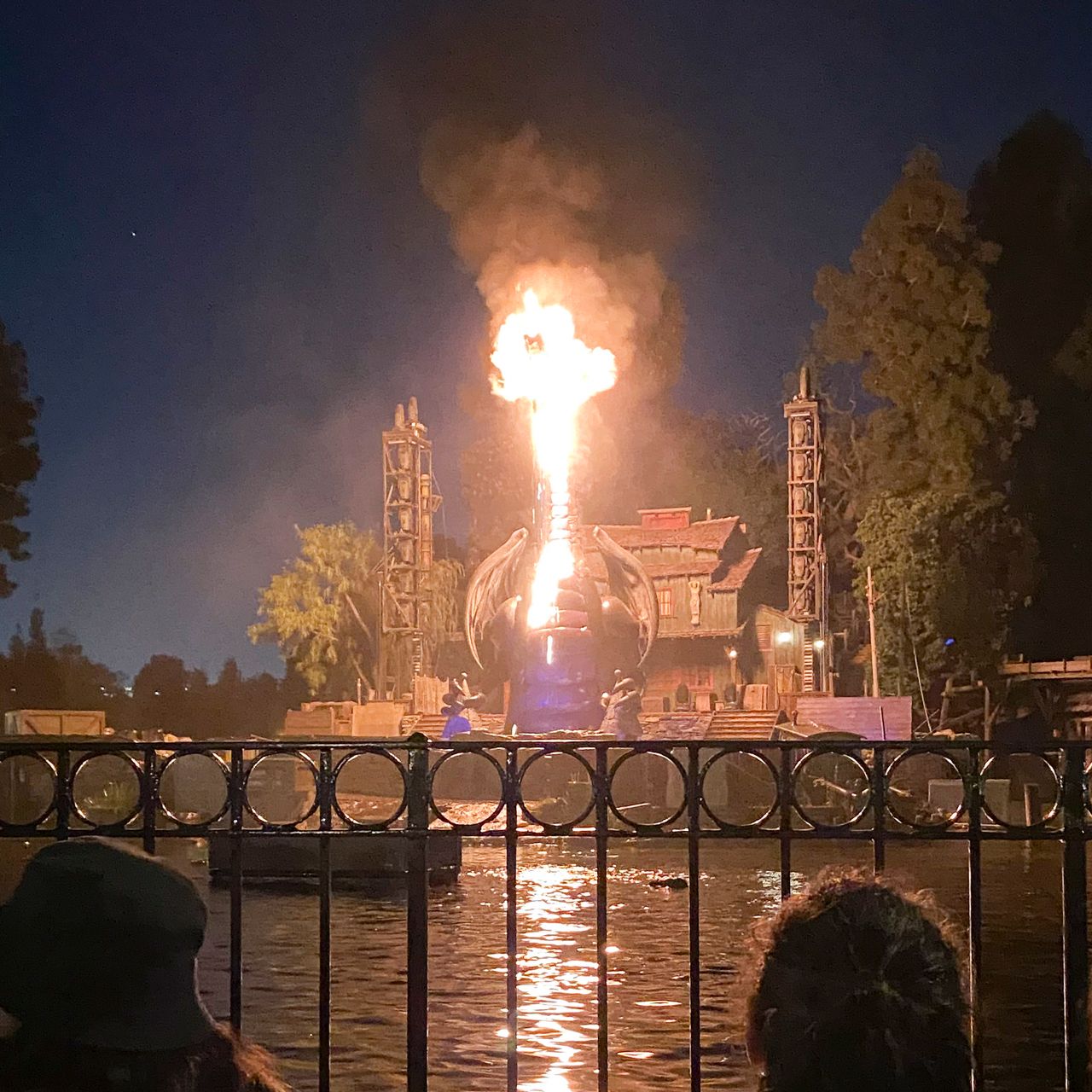 Fire Engulfs Disneyland's Fantasmic Dragon During Live Performance