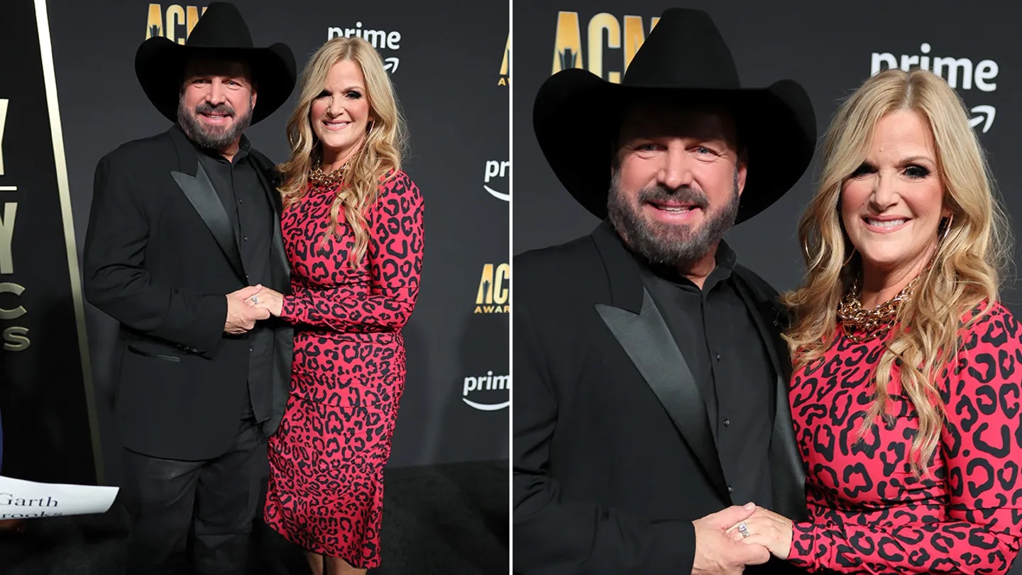 Garth Brooks and wife Trisha Yearwood proved to be the perfect pair on the ACM Awards red carpet