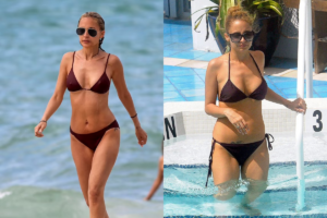 Nicole Richie Flaunts Her Fit Figure in a Tiny Red Bikini in Miami