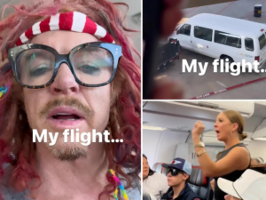 Carrot Top Shares Video of Woman Causing Flight Delay