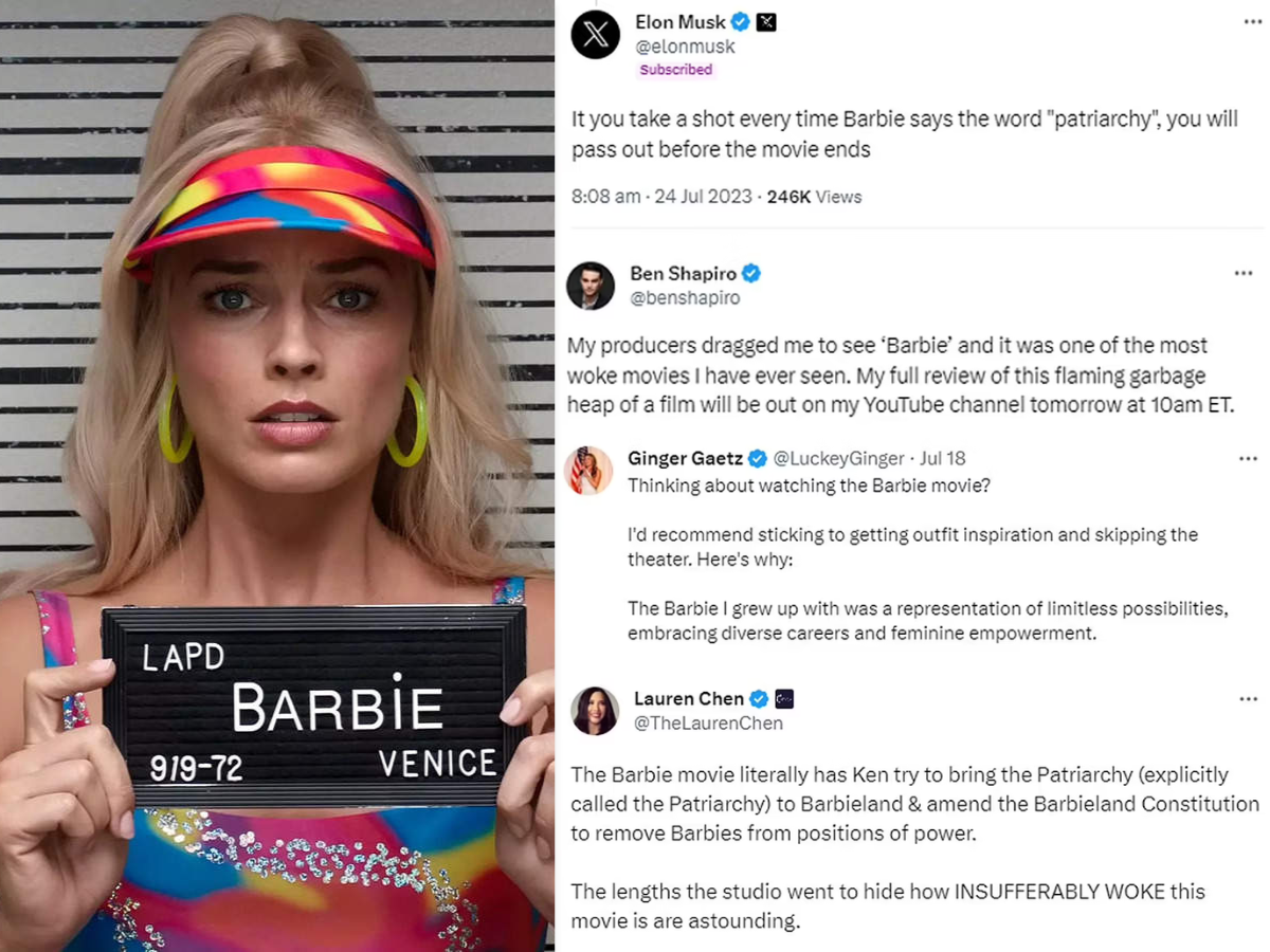 Elon Musk, Ben Shapiro, and Ginger Gaetz Criticize Barbie for Its Anti-Patriarchy Message