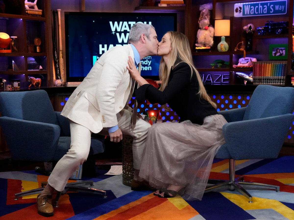 Andy Cohen Reflects on Kissing Jennifer Lawrence