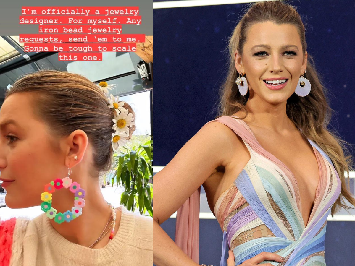 Blake Lively's DIY Flower Earrings A Summer Style Inspiration